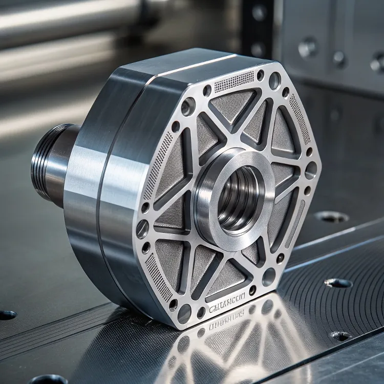 Custom-machined aerospace aluminum part