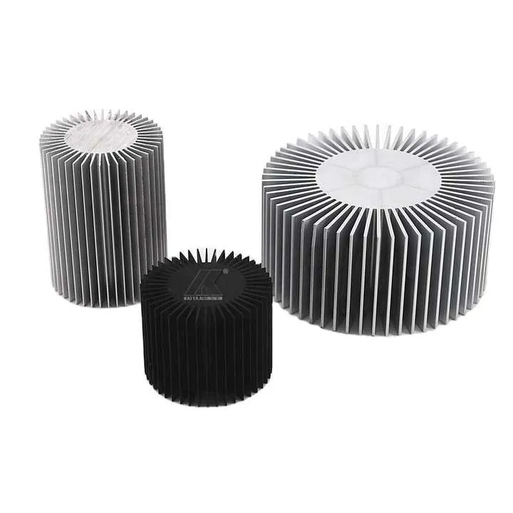 Cylindrical Extruded Aluminum Heat Sink for LED & Motors