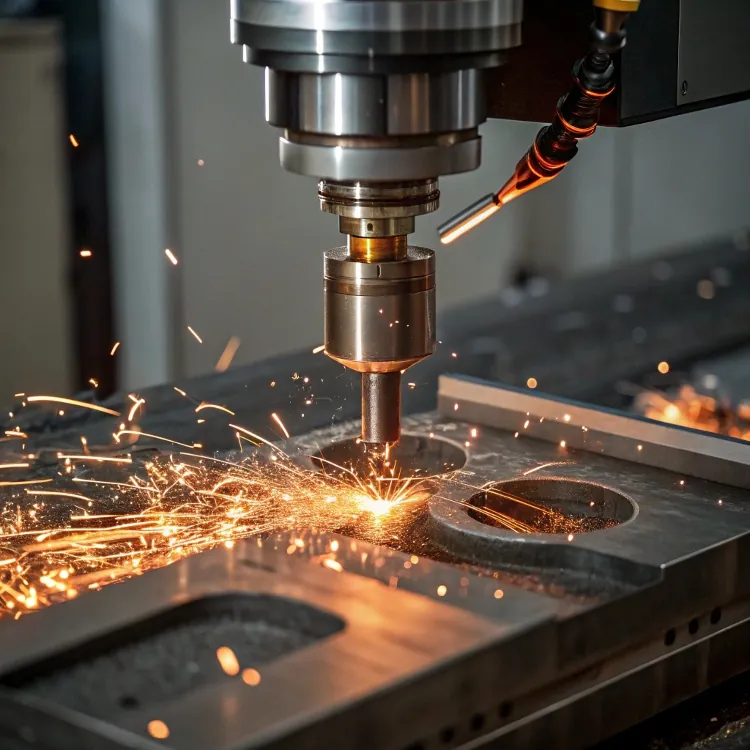 Laser cutting machine shaping steel