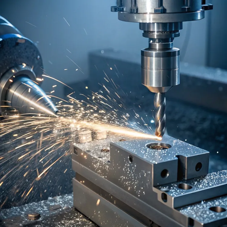 Precision drilling with metal sparks